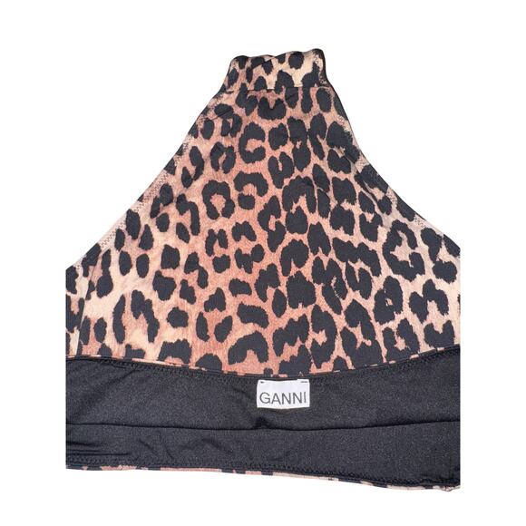 NWOT GANNI Leopard Print Bikini Bottoms Size Small Swimwear - Picture 4 of 4